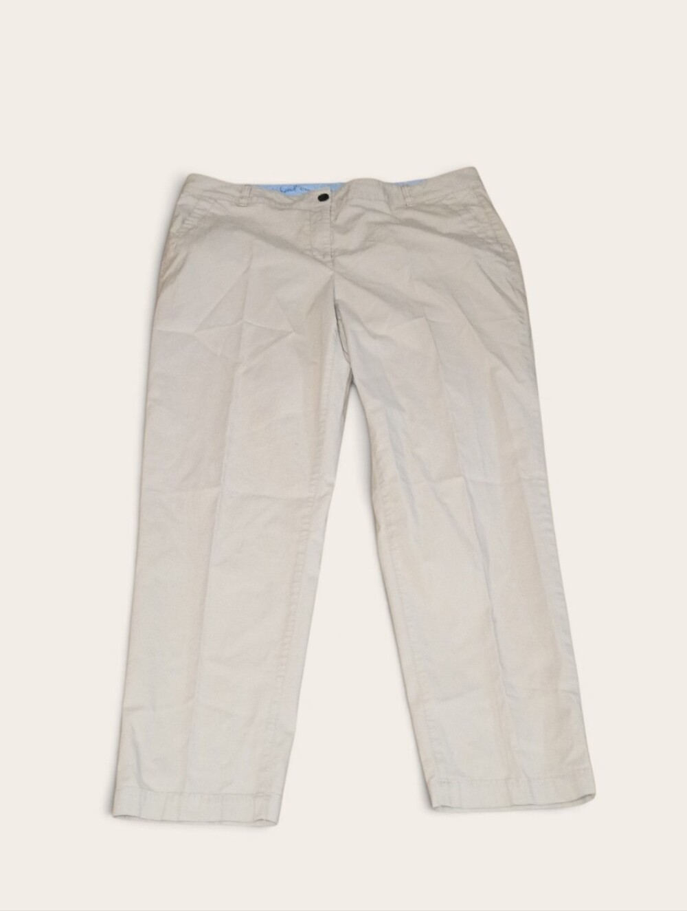 Talbots Light Beige Straight-Leg Trousers